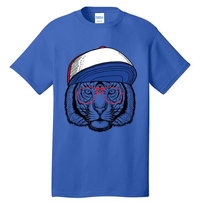 Cute Tiger With Glasses Meaningful Gift Tall T-Shirt