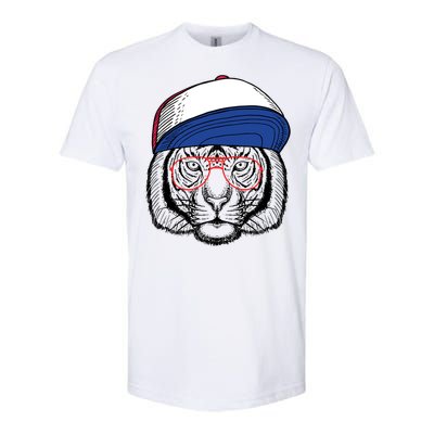 Cute Tiger With Glasses Meaningful Gift Softstyle® CVC T-Shirt