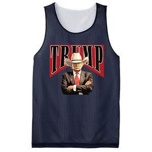 Cowboy Trump Western Trump Mesh Reversible Basketball Jersey Tank