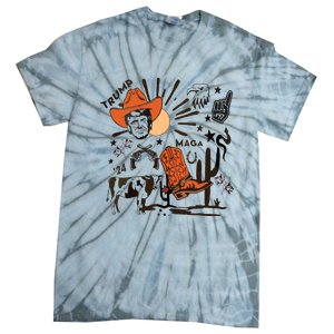 Cowboy Trump Western Trump Tie-Dye T-Shirt