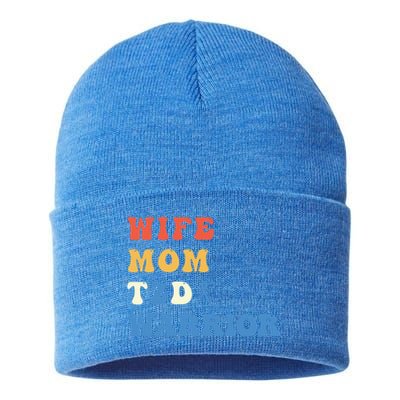 Cool T2d Warrior Type 2 Diabetes Mom Wife Diabetes Awareness Gift Sustainable Knit Beanie