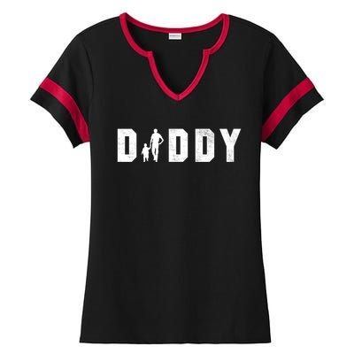 Cute The Word Daddy Gift Ladies Halftime Notch Neck Tee