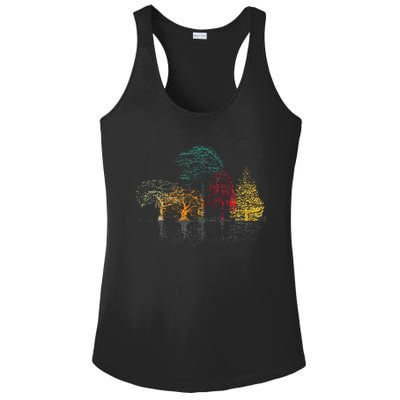 Colorful Trees Wildlife Nature Outdoor Reflection Forest Ladies PosiCharge Competitor Racerback Tank