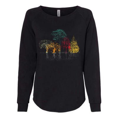 Colorful Trees Wildlife Nature Outdoor Reflection Forest Womens California Wash Sweatshirt