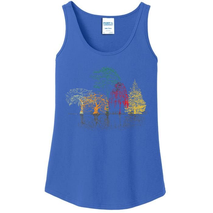 Colorful Trees Wildlife Nature Outdoor Reflection Forest Ladies Essential Tank