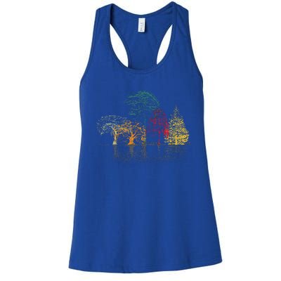 Colorful Trees Wildlife Nature Outdoor Reflection Forest Women's Racerback Tank