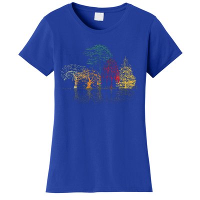 Colorful Trees Wildlife Nature Outdoor Reflection Forest Women's T-Shirt