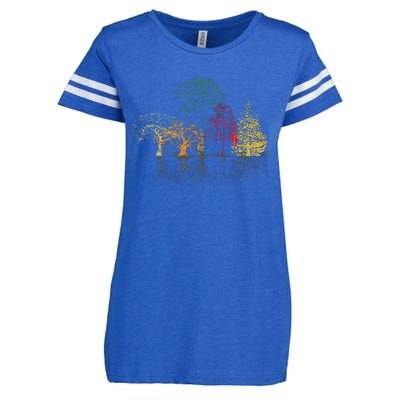 Colorful Trees Wildlife Nature Outdoor Reflection Forest Enza Ladies Jersey Football T-Shirt