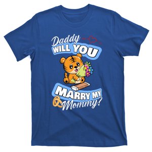 Cute Tiger Wedding Offer Daddy Will You Marry My Mommy Cute Gift T-Shirt