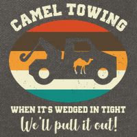 Camel Towing When It's Wedged In Tight We'll Pull It Out Cotton Canvas Backpack