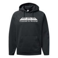 Created To Worship Piano Christian Performance Fleece Hoodie