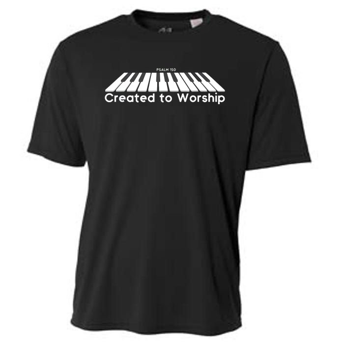 Created To Worship Piano Christian Cooling Performance Crew T-Shirt