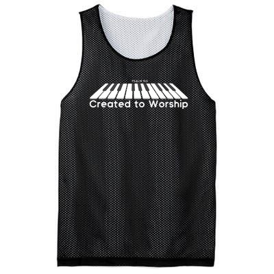 Created To Worship Piano Christian Mesh Reversible Basketball Jersey Tank