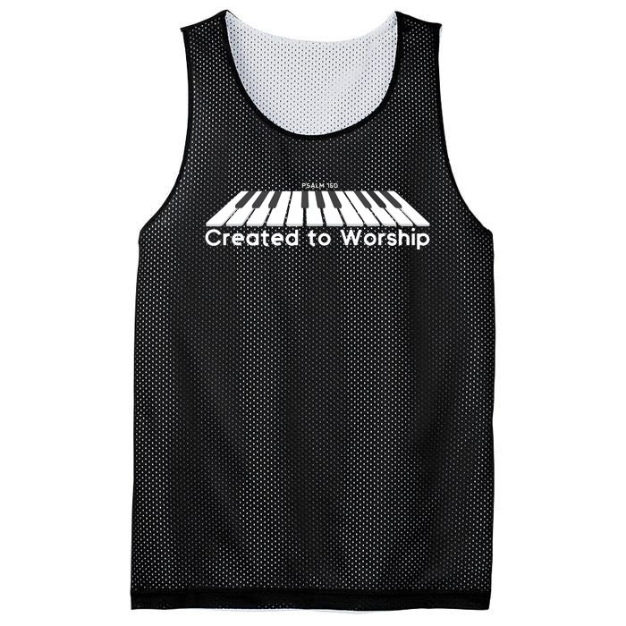 Created To Worship Piano Christian Mesh Reversible Basketball Jersey Tank