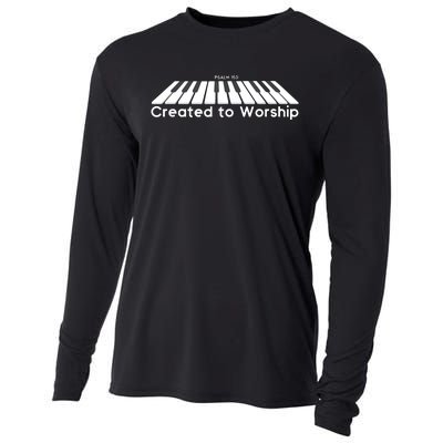 Created To Worship Piano Christian Cooling Performance Long Sleeve Crew