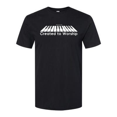 Created To Worship Piano Christian Softstyle CVC T-Shirt