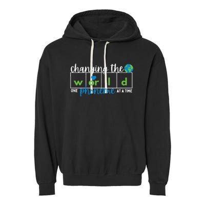 Changing The World One Phoneme At A Time Garment-Dyed Fleece Hoodie