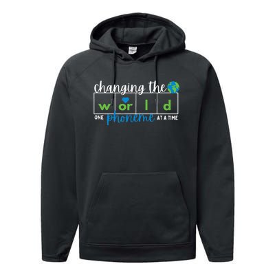 Changing The World One Phoneme At A Time Performance Fleece Hoodie