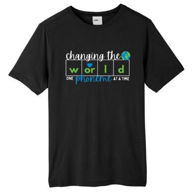 Changing The World One Phoneme At A Time Tall Fusion ChromaSoft Performance T-Shirt