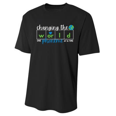 Changing The World One Phoneme At A Time Performance Sprint T-Shirt