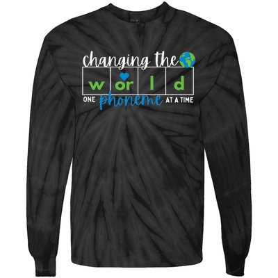 Changing The World One Phoneme At A Time Tie-Dye Long Sleeve Shirt