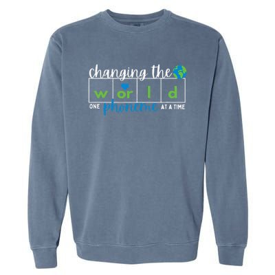 Changing The World One Phoneme At A Time Garment-Dyed Sweatshirt