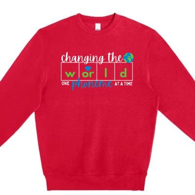 Changing The World One Phoneme At A Time Premium Crewneck Sweatshirt