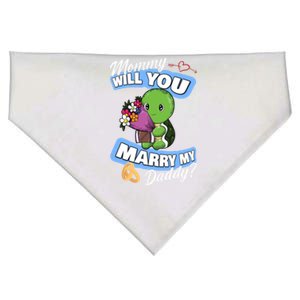 Cute Turtle Wedding Offer Mommy Will You Marry My Daddy Cool Gift USA-Made Doggie Bandana