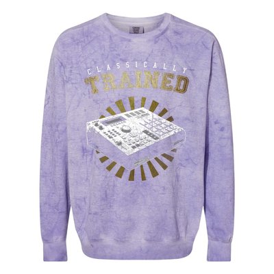 Classically Trained With Akai Mpc 2000 Gift Colorblast Crewneck Sweatshirt