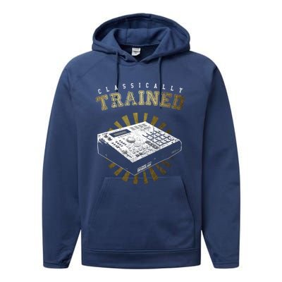 Classically Trained With Akai Mpc 2000 Gift Performance Fleece Hoodie