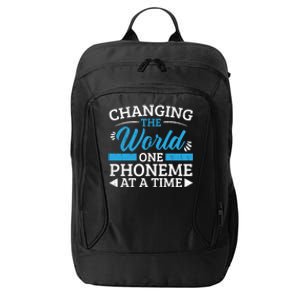 Changing The World One Phoneme At A Time Dyslexia Awareness Meaningful Gift City Backpack