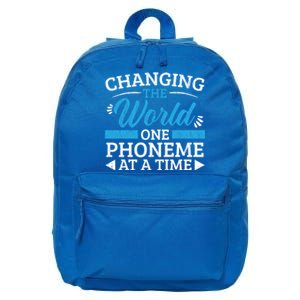 Changing The World One Phoneme At A Time Dyslexia Awareness Meaningful Gift 16 in Basic Backpack