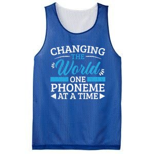 Changing The World One Phoneme At A Time Dyslexia Awareness Meaningful Gift Mesh Reversible Basketball Jersey Tank