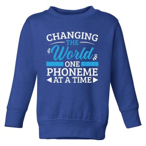 Changing The World One Phoneme At A Time Dyslexia Awareness Meaningful Gift Toddler Sweatshirt