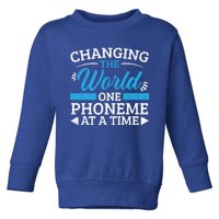 Changing The World One Phoneme At A Time Dyslexia Awareness Meaningful Gift Toddler Sweatshirt