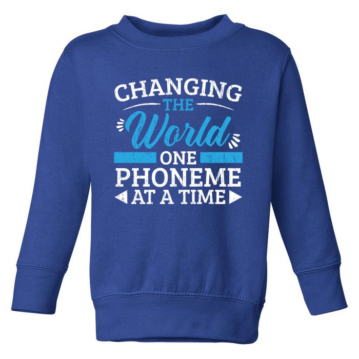 Changing The World One Phoneme At A Time Dyslexia Awareness Meaningful Gift Toddler Sweatshirt