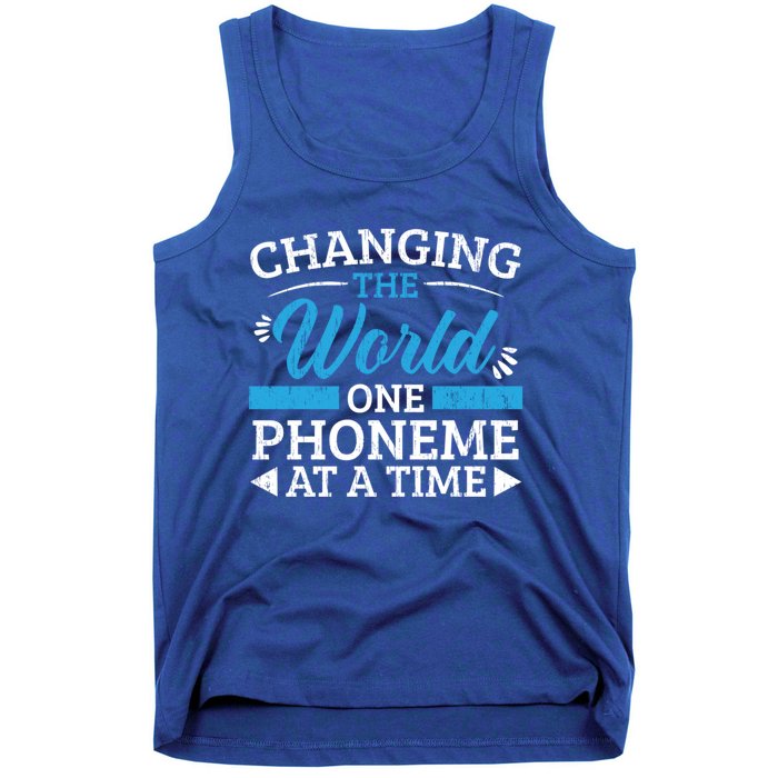 Changing The World One Phoneme At A Time Dyslexia Awareness Meaningful Gift Tank Top