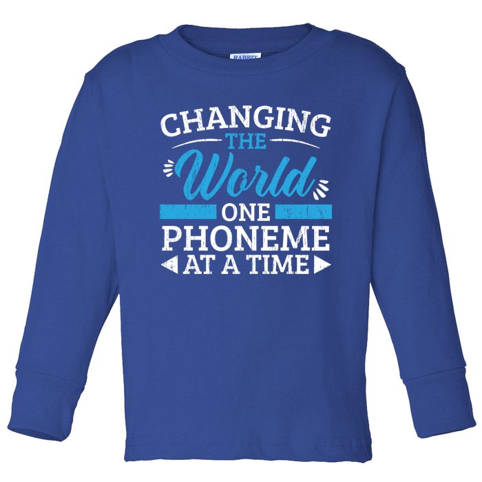 Changing The World One Phoneme At A Time Dyslexia Awareness Meaningful Gift Toddler Long Sleeve Shirt