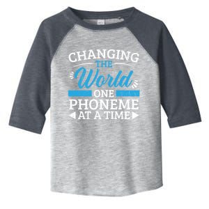 Changing The World One Phoneme At A Time Dyslexia Awareness Meaningful Gift Toddler Fine Jersey T-Shirt