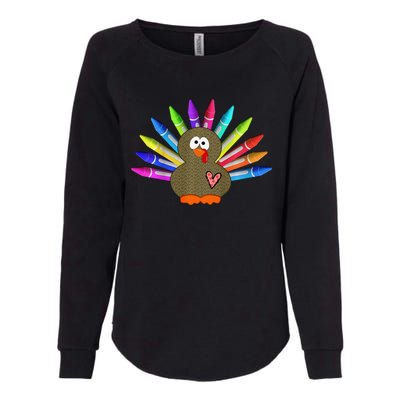 Cute Turkey With Pen Wings Nursery Womens California Wash Sweatshirt