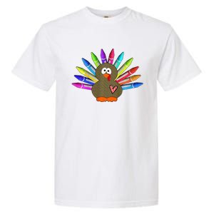 Cute Turkey With Pen Wings Nursery Garment-Dyed Heavyweight T-Shirt