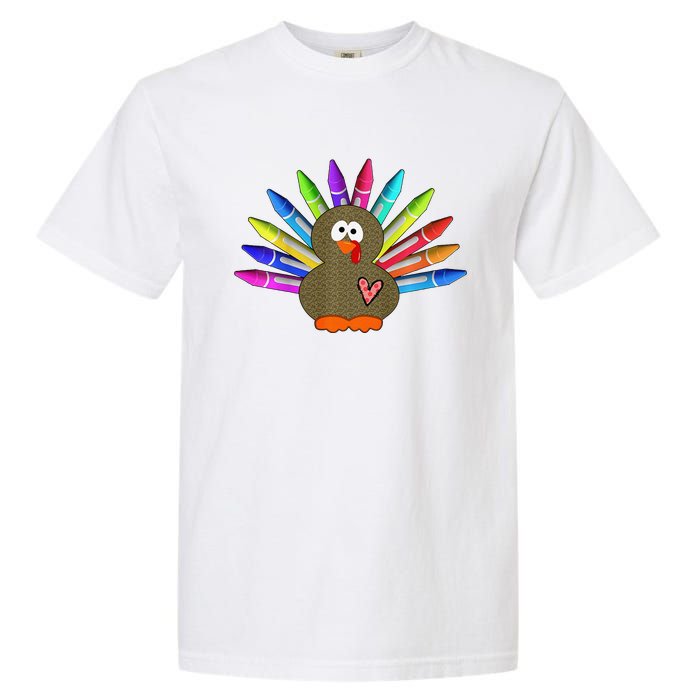 Cute Turkey With Pen Wings Nursery Garment-Dyed Heavyweight T-Shirt