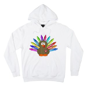 Cute Turkey With Pen Wings Nursery Hoodie