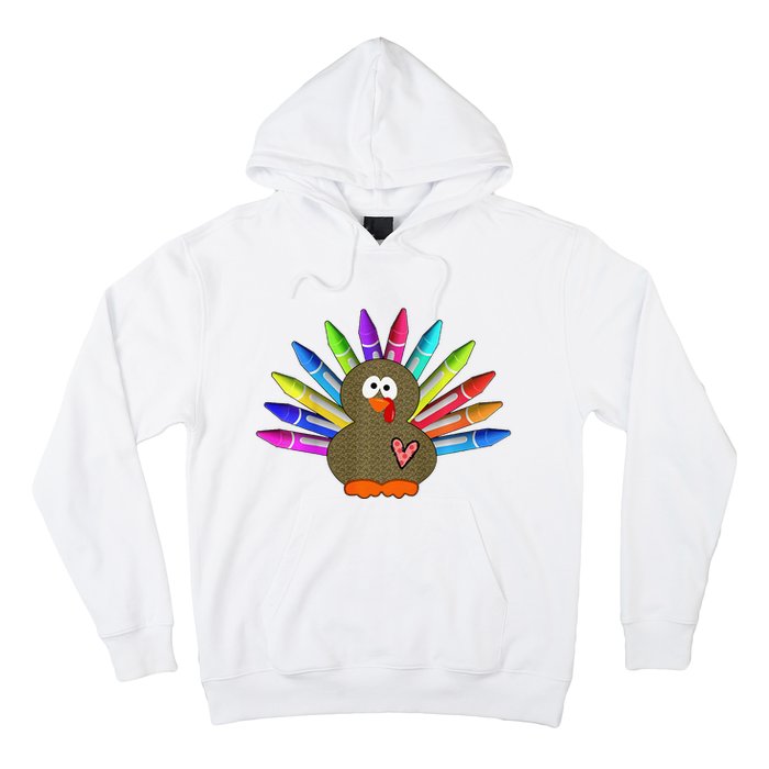 Cute Turkey With Pen Wings Nursery Hoodie