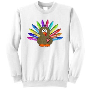 Cute Turkey With Pen Wings Nursery Sweatshirt