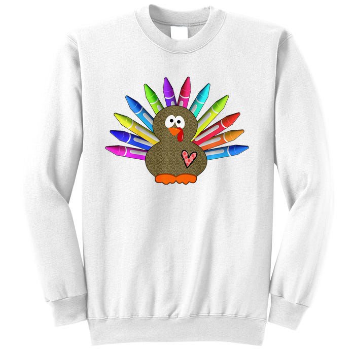 Cute Turkey With Pen Wings Nursery Sweatshirt