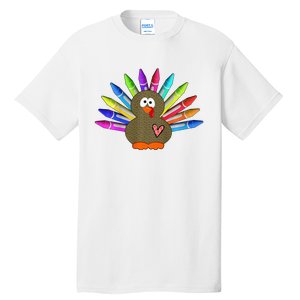 Cute Turkey With Pen Wings Nursery Tall T-Shirt