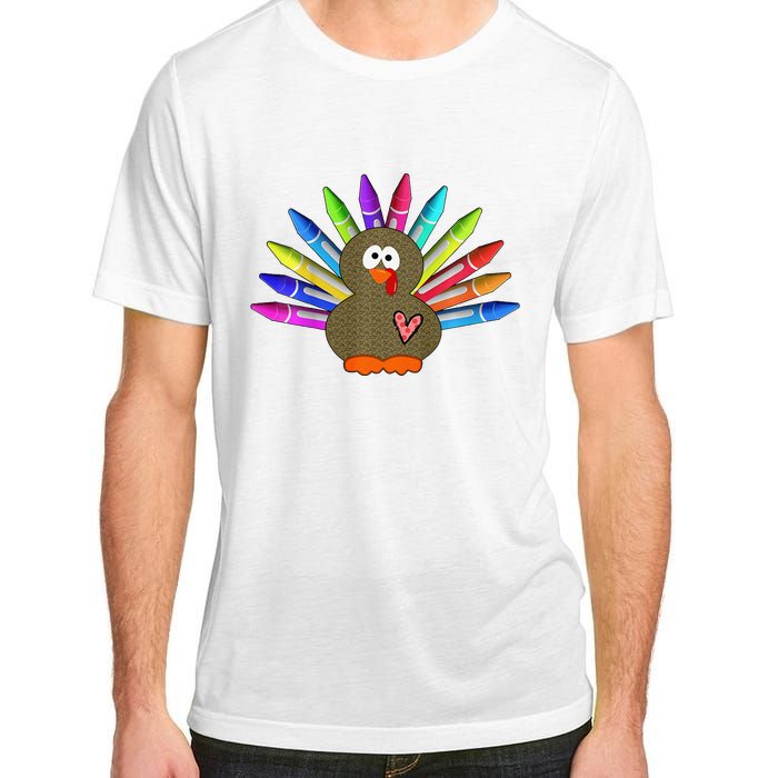 Cute Turkey With Pen Wings Nursery Adult ChromaSoft Performance T-Shirt