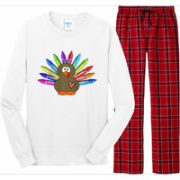 Cute Turkey With Pen Wings Nursery Long Sleeve Pajama Set