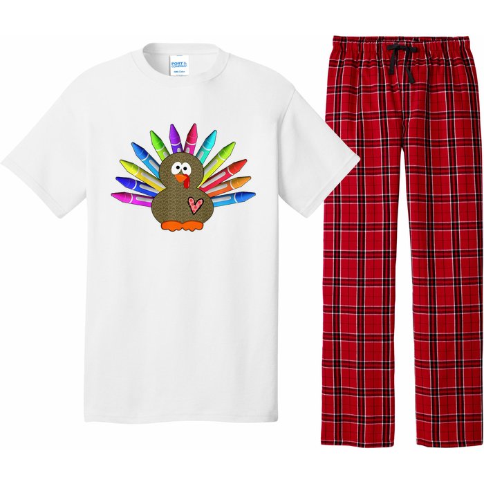 Cute Turkey With Pen Wings Nursery Pajama Set